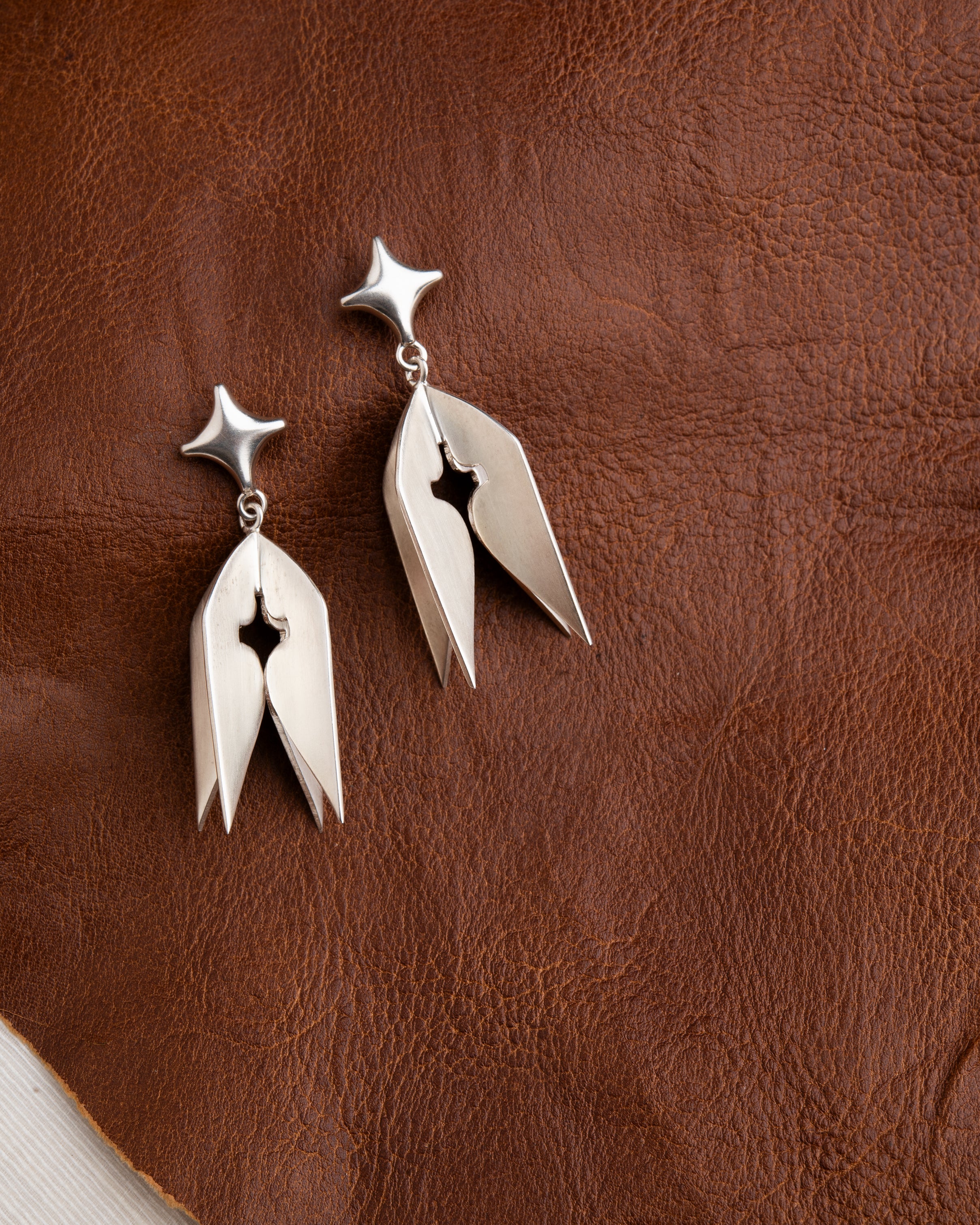 Kavach Jhumka earrings Silver