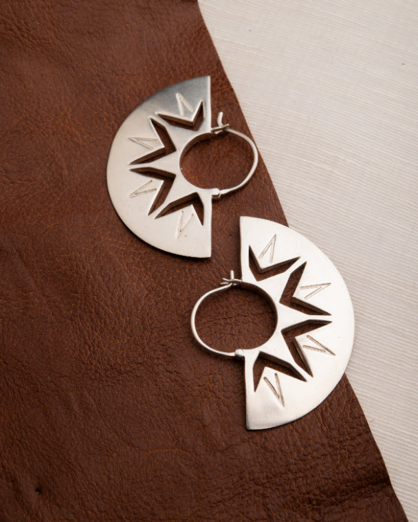 Aadha Sitara Earrings Silver