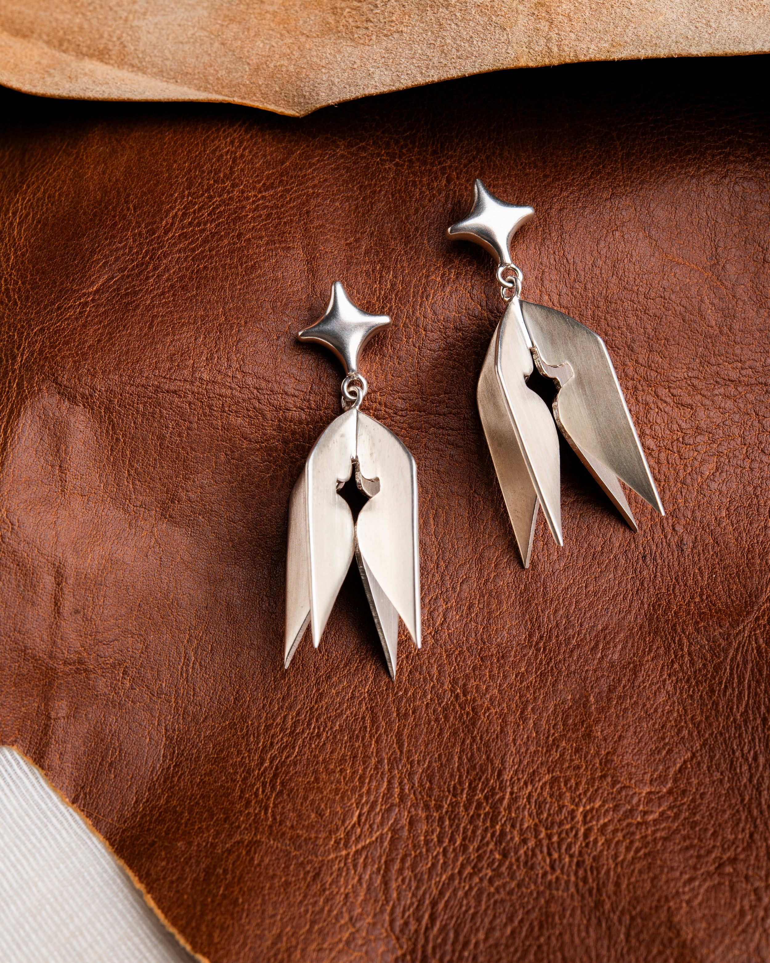 Kavach Jhumka earrings Silver