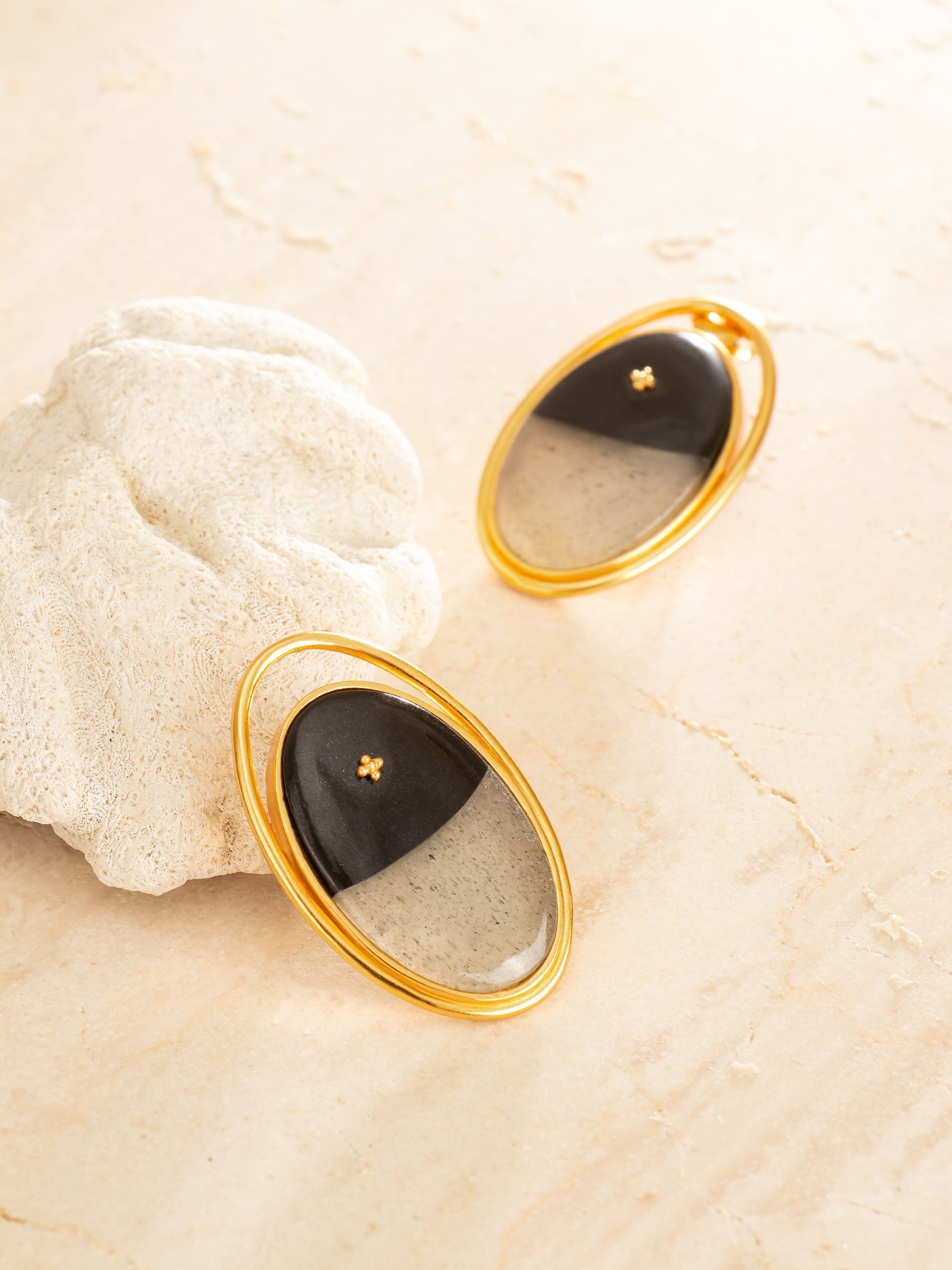 Black and Grey Studs