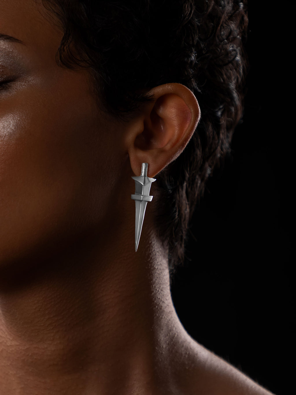 Sword Earrings Silver