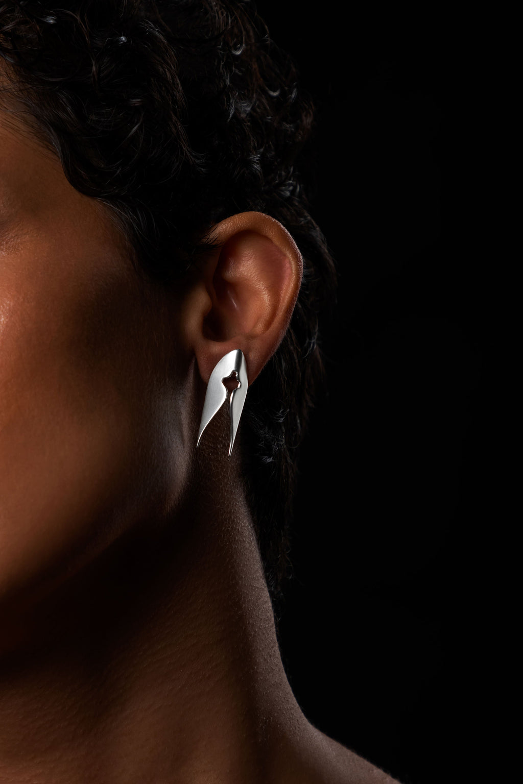 Kavach Earrings Small Silver